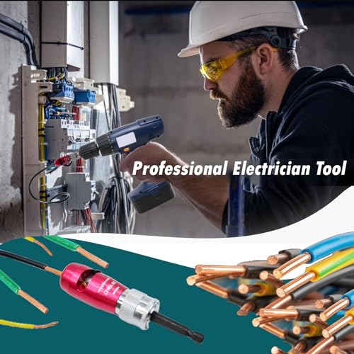 Bfminitool Wire Stripper for Drill, 8/10/12/14 AWG Wire Twister Electrician Tool for Drill, 7 In 1 Professional Drill Wire Strippers Electrical Tools for Electrician, Fast Wire Nut Twister Tool Set - Image 3