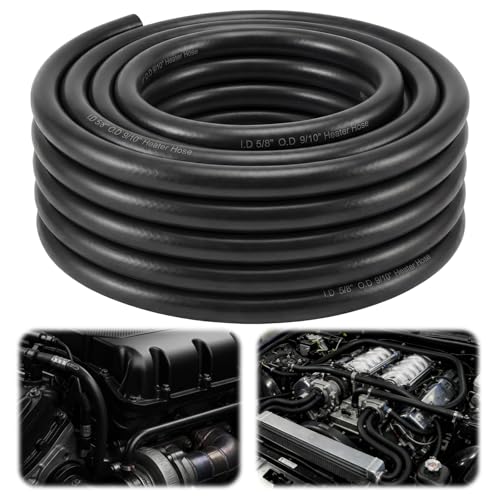 Outus 5/8 ID Heater Hose 50FT EPDM Rubber Black Heater Hose 85PSI Working Pressure for Automotive Radiator/Heating Systems
