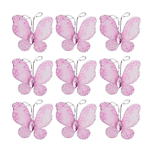 Leorx Farfalla in fine rete metallica, glitterata