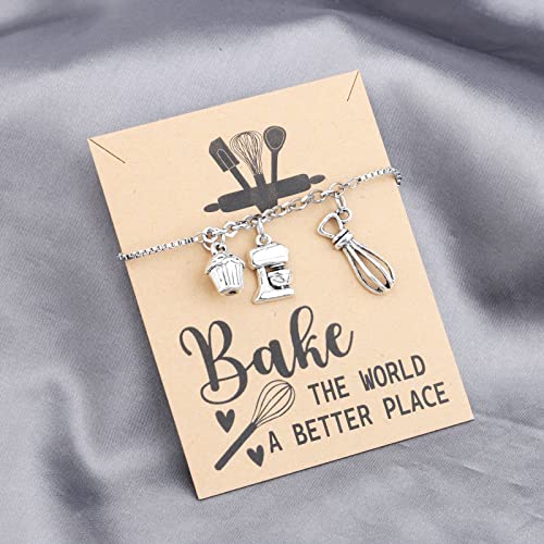 MAOFAED Baker Gift Pastry Baker Gift Bake The World A Better Place Bake Lover Gifts Bakers Merchandise (bake the world card br)2