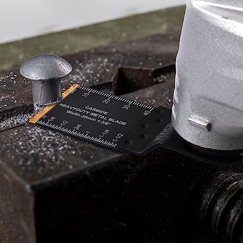 Image of PECHAM 23PCS Titanium & Carbide Multitool Blades Oscillating Tool Saw Blades Heavy Duty for Hard Material, Metal /Steel Nails /Bolts /Screws Fit Most Oscillating Tools