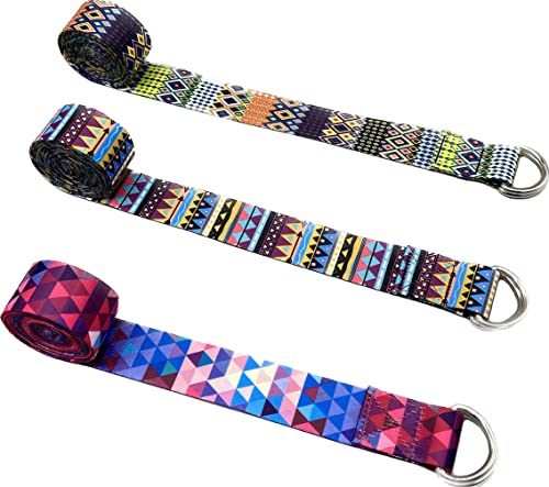 Aozora Yoga Strap D-Ring Buckle, 8 feet Non-Elastis