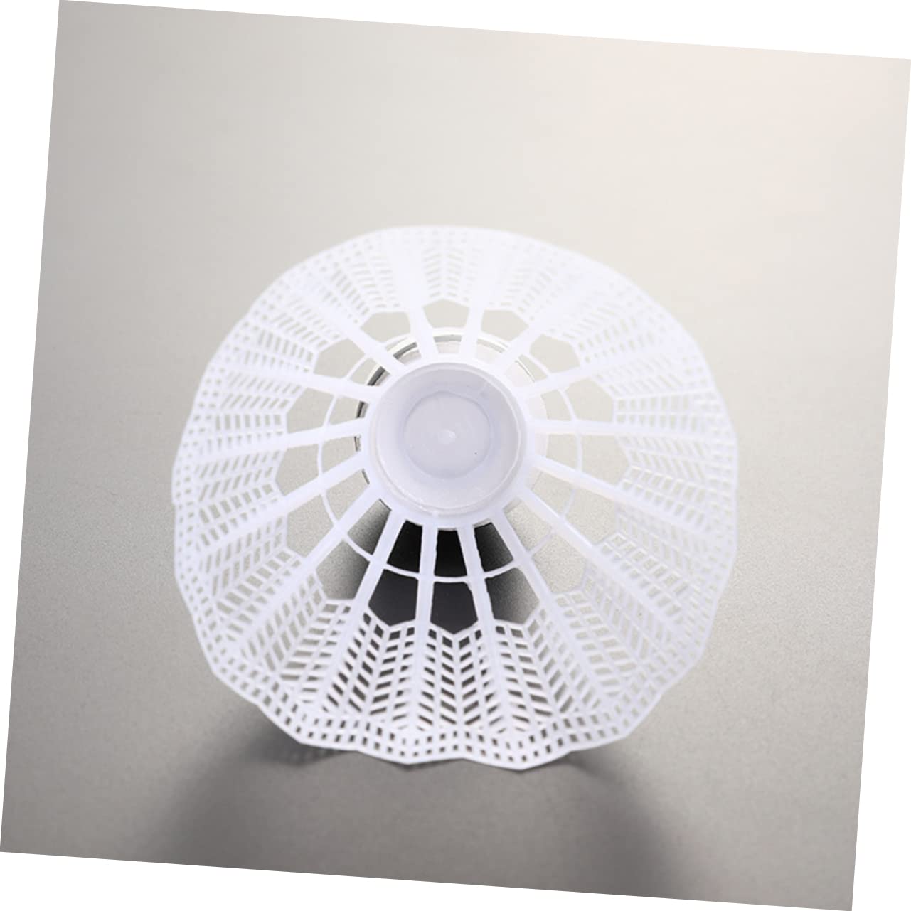 Happyyami 2sets Durable Plastic Badminton Shuttlecocks for Outdoor Training Lightweight Easy to Carry Storage Barrels White 24pcs*2