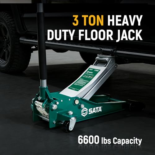 SATA 3-Ton Ultra-Low Profile Steel Floor Jack