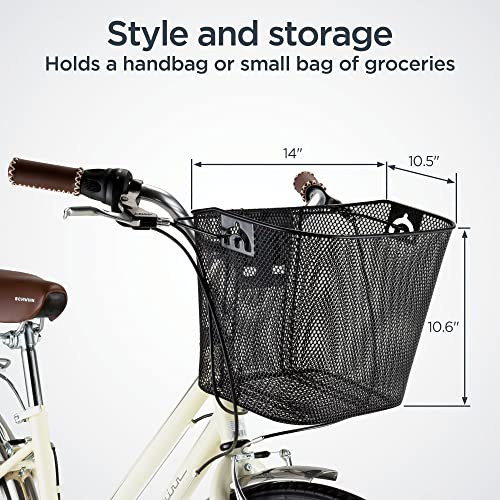 Schwinn SW75718B-3 Quick Release Wire Basket, Easy Assembly Fits Most Adult Bike Handlebars thumb #1