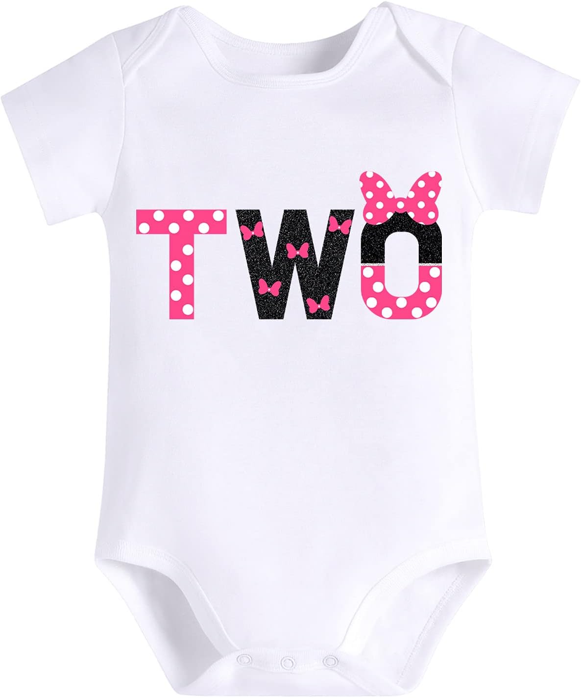 IMEKIS Baby Girl Mouse Birthday Outfit 1st 2nd Birthday Cake Smash Romper Tutu Skirt Polka Dots Clothes Set - Image 2