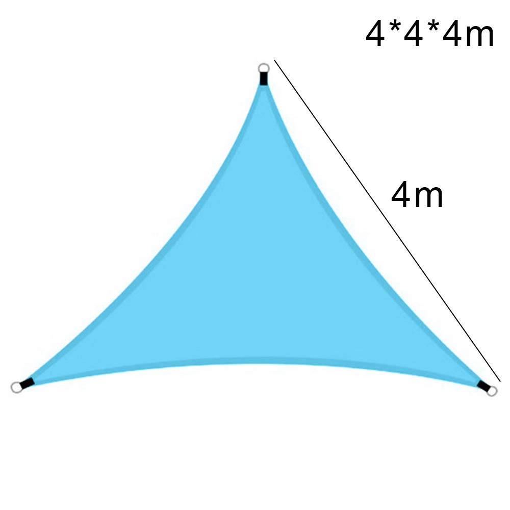 hunpta Waterproof Sun Shade Sail Canopy , Sun UV Triangle Block Sunshade Oxford Cloth Awning Shelter for Outdoor Backyard Lawn Patio Garden, Sky Blue, 4*4*4M, IGAQ000994-628-1440082331