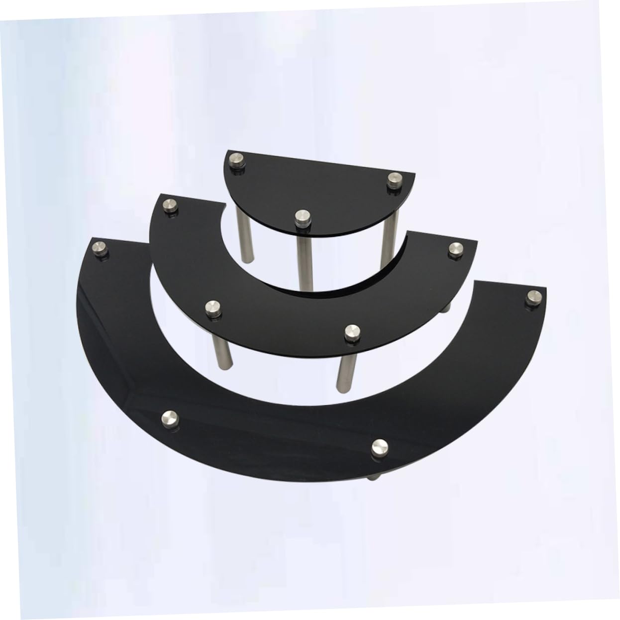 Alipis Espositore per Cupcake a 3 Livelli in Acrilico Nero