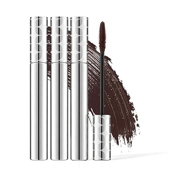 Mascara for Older Women 60 Plus, 2026 New Waterproof Lengthening & Volumizing Tubing Mascara, Long-Lasting Smudge Proof Curling Fiber Mascara for Fuller Lashes Natural Volume Eye Makeup Black+Brown