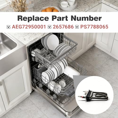 Image of Dishwasher Heating Element Assembly AEG72950001, Replacement for LG Dishwashers, Replaces 2657686 PS7788065