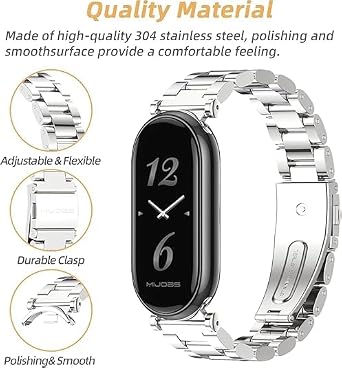 UnDePlus Samsung Galaxy Watch 46mm / 3 45mm / Gear S3 ile uyumlu Kordon Klipsli Metal Band 04