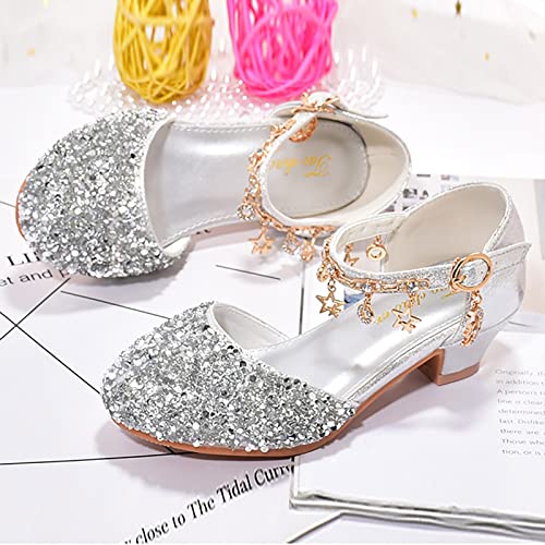 Shoes Girls Low Heel Dress Shoes Sparkle Mary Jane Flower Girls Wedding Birthday Party Prom Sandals Toddler3