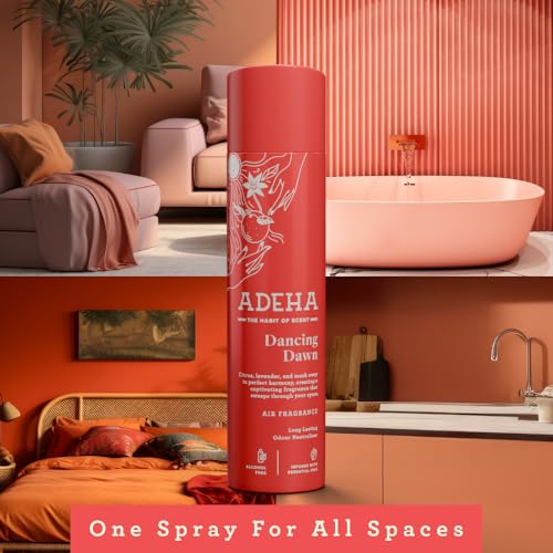 Image of Kleenest Adeha Room Air Freshener Spray - Dancing Dawn | Alcohol Free Long Lasting Fragrance for Home & Office | Odour Buster Technology | Essential Oil Room Spray, Pet & Baby Safe | 218 ml