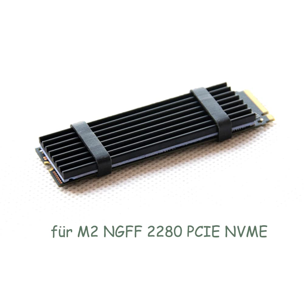 Dissipatore M.2 SSD NVMe - In Lega Di Alluminio, Con Pad Termico | Per PC, Compatibile Con 2280, Nero - Foto 9