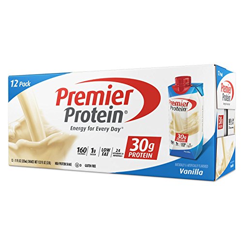 Premier Protein 30g Protein Shakes, Vanilla 11 Fluid Ounces - Economy Special size of 12 Pack total