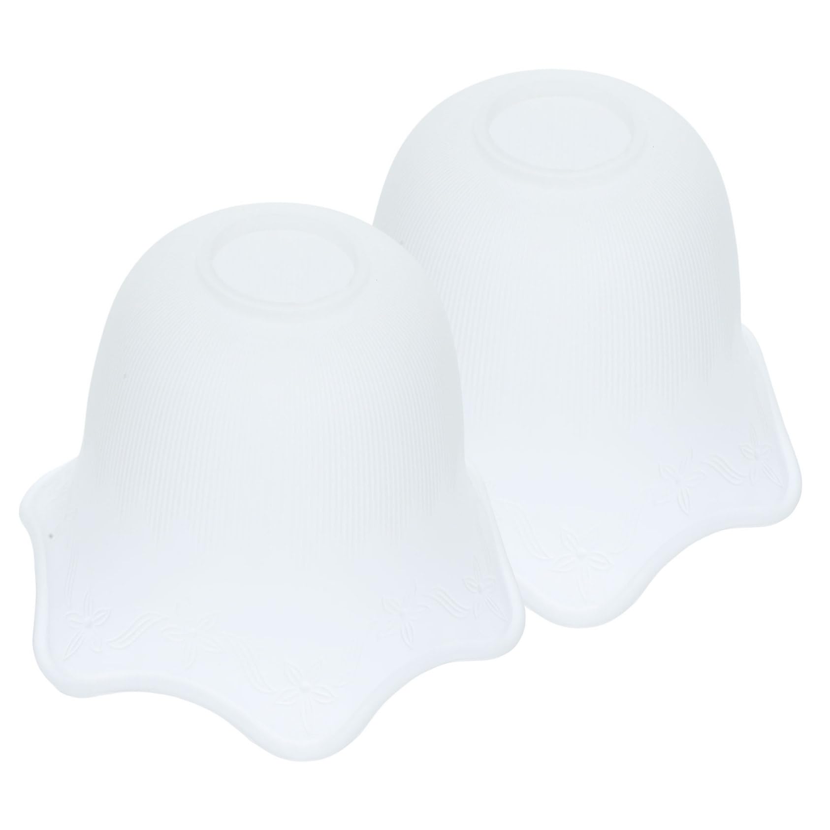 Abat-jour en Verre Décoratif Créatif Blanc, Lot de 2 Pièces