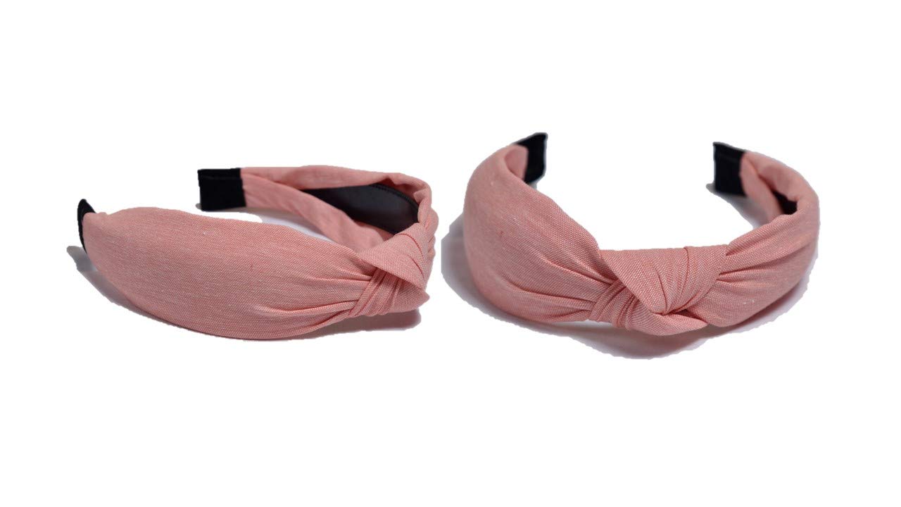 VEDAKSH Solid Fabric Knot Plastic Hairband/Headband for Girls and Womens (Pink, Pack of 2) (B08HL74ZFW) Amazon Price History, Amazon Price Tracker