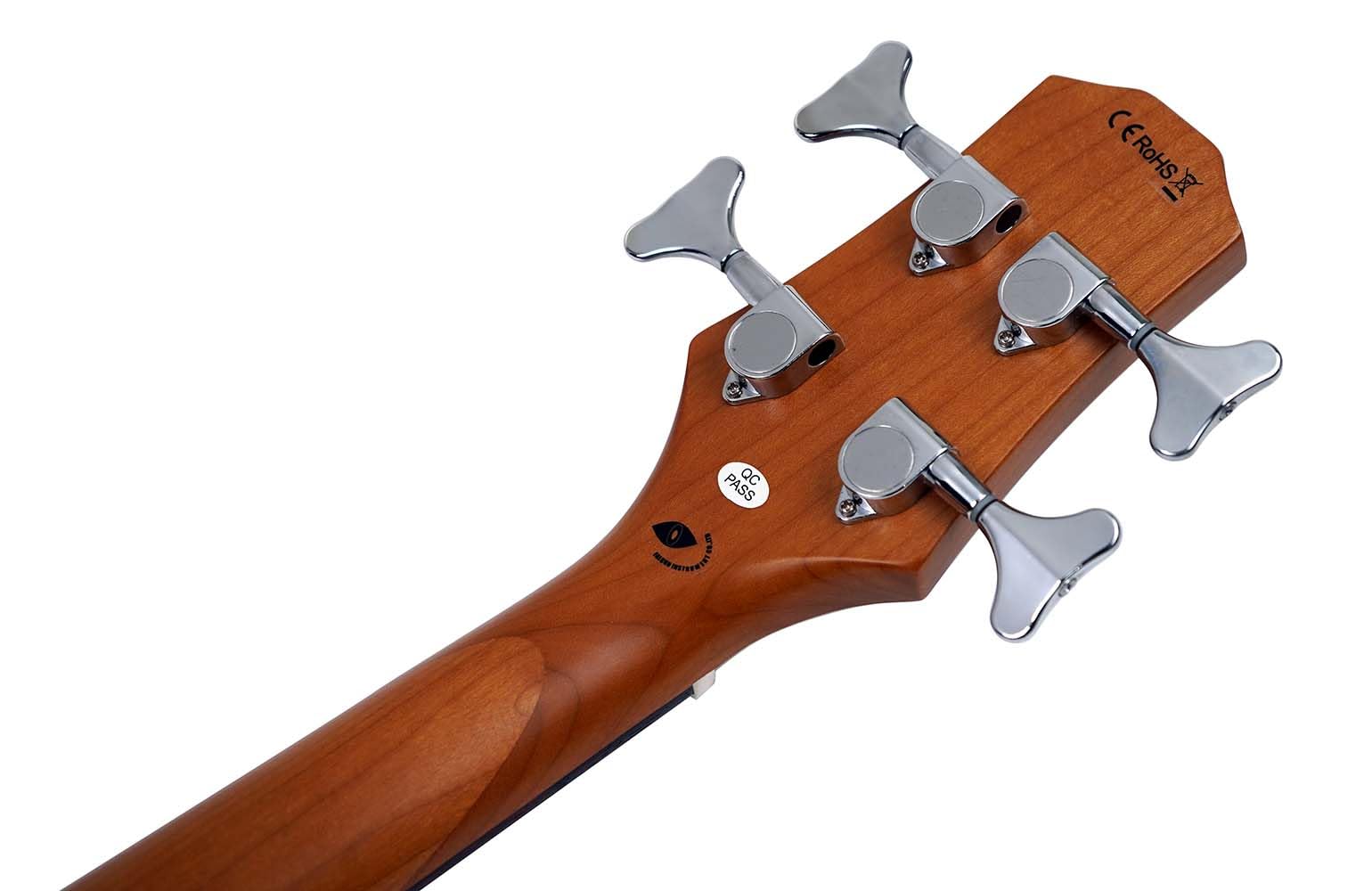 Flight Ukeleles Mini E-Bass Ukulele, Trans Blue, Einheitsgröße