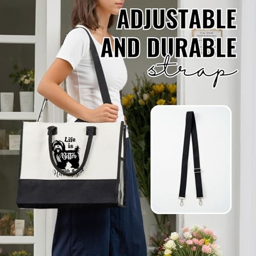 Bolsa tote de lona para amantes de perros Havanese miniatura 5