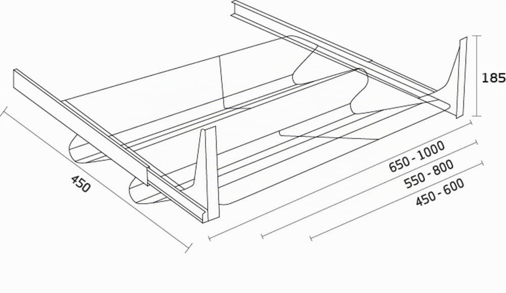 AZERODESIGN-Organizador Zapatos-Zapateros-Armario Zapatero-Organizador de Zapatos Extraíble-para Armarios y Vestidores – Adaptable-Extracción total de 450mm-Acabado Cromado