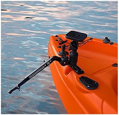 Transductor de kayak con base de buscador de peces electrónicos marinos, soporte de bola de 1.5 pulgadas para barco SUP canoa