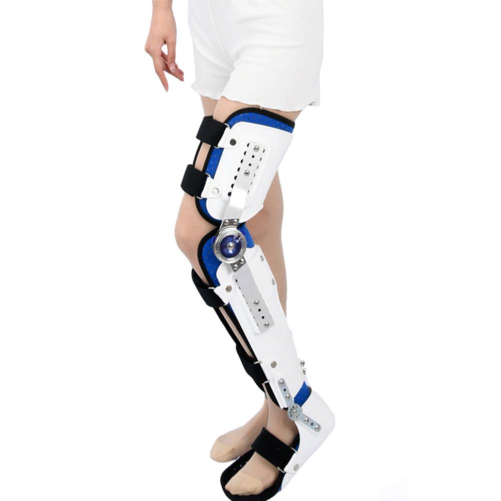WDSOPK Hinged Knee ROM Brace Leg Support Orthosis Adjustable Joint Fixation Suitable for Injury, Postoperative Of Arthritis or Fracture (Left L)