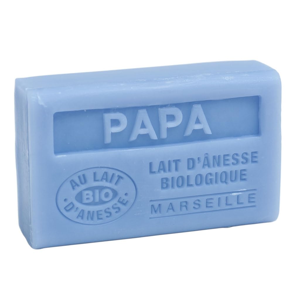 Label Provence Savon de Marseille - French Soap Made With Fresh Organic Donkey Milk - Fathers Fragrance Papa