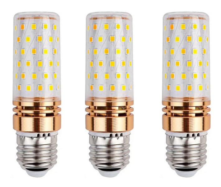 Aiwerttes E27 LED Light Bulb 9W,Equivalent to 100W Halogen Bulb,E27 LED Corn Light Bulbs for Chandeliers Home Lighting Decor,Not Dimmable,AC 220-240V,3 Pack(Tricolor)