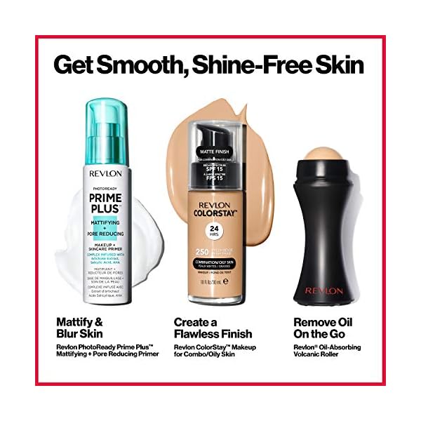 REVLON-Oil-Absorbing-Volcanic-Face-Roller-Reusable-Facial-Skincare-Tool-for-At-Home-or-On-the-Go-Mini-Massage Revlon Oil-Absorbing Face Roller, Skincare Stocking Stuffers, Beauty Gift, Oily Skin Control, Volcanic Reusable Facial Skincare Tool, 1 Count