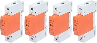 4Pcs 1P Voltage Surge Arrester Device DIN Rail Mounting Surge Protective Device House Arrester Protector AC 420V(Imax: 40kA)