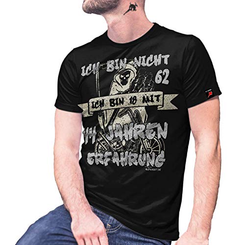 Cadeau Anniversaire Biker Ich Bin Nicht 62 Noir 4XL
