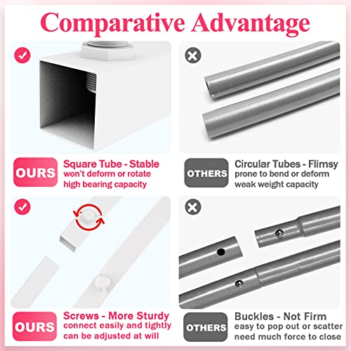 Image of Wokceer 8FT Arch Backdrop Stand White Metal Wedding Arch Backdrop Stand | Metal Backdrop Arch Stand Balloon Arch for Wedding Ceremony Birthday Party Bridal Baby Shower Photo Booth Backgound Decor