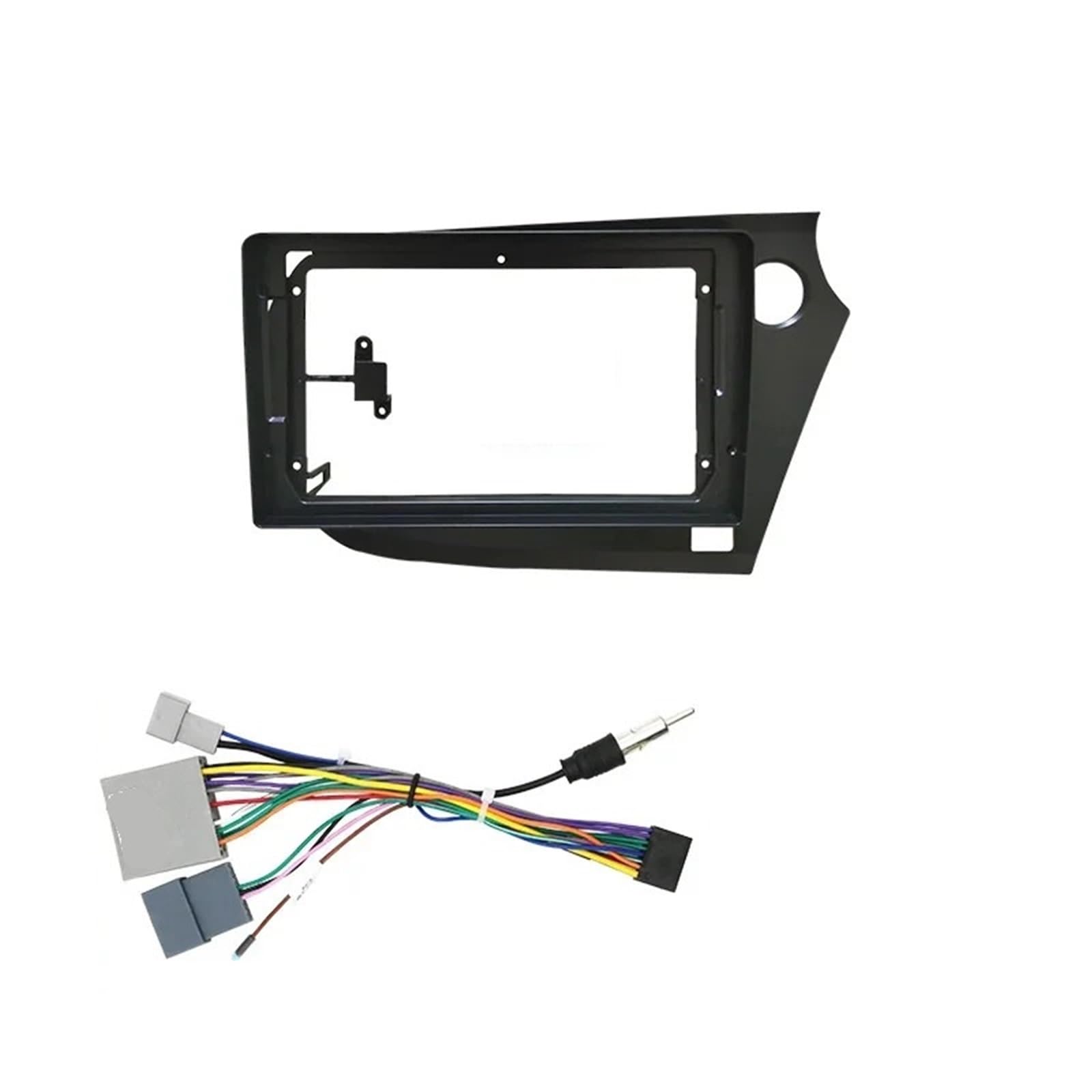JKELPV Car Radio Frame Kit Fit For HONDA Insight 2009-2014 9inch Car Radio Frame Fascia Adapter DVD Radio Dash Fitting Panel Kit Radio adapter(Frame B cable)