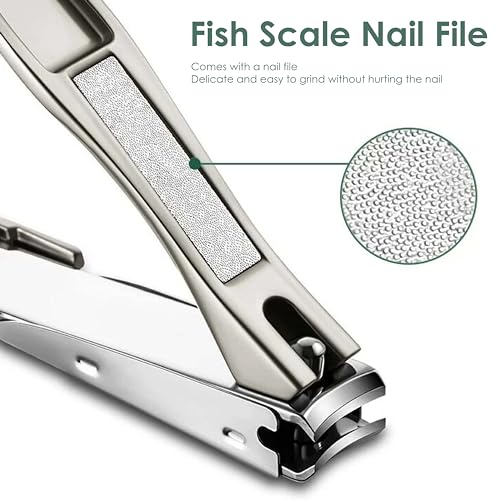Beauté Secrets Nail Cutter Clippers With Curved Nail File, Fingernail and Toenail Clipper Cutter, Stainless Steel Nail Trimmer - Image 4