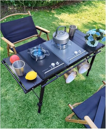 Table de camping pliante multifonctionnelle brasero réglable Half Unit Stove - 3