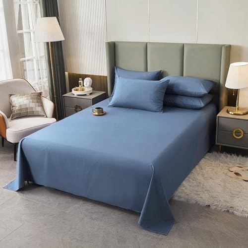 Zhiyuan Waterproof Bed Flat Sheet Brushed Microfiber Mattress Protector Outdoor Furniture Cover, Queen, Steel Blue #TOP1