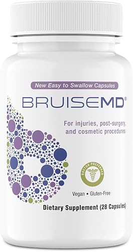 BruiseMD Suplemento de árnica 1,000 mg y bromelina 500 mg 2,400 GDUg para moretones e hinchazón,