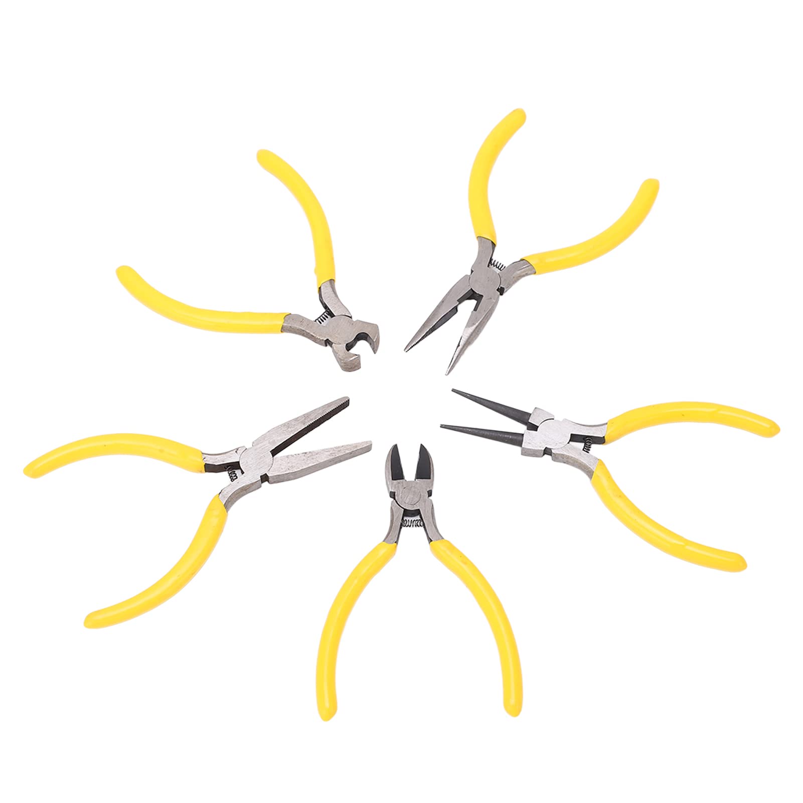 5Pcs Mini Pliers Set Dual Spring Cutting Tool Kit with Grip Cutting Tools Set for DIY and Home Use