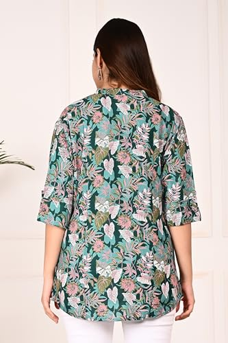 Image of FebQ Printed Shirt Style Top for Women