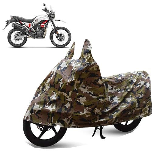 Image of Sulfar Bike Cover for Hero MotoCorp XPulse 200 (Adventure) | Waterproof, Dustproof & UV Protected | All Weather Two Wheeler Cover (Army Green) New 2026 Variants