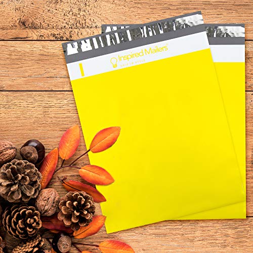 Image of Inspired Mailers - Yellow Poly Mailers 14.5x19-100 Pack - Choose from Many Size and Color Options - 3.15mil Unpadded Shipping Bags (14.5x19, 100 Pack)