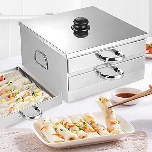 ANSNAL Chinese Rice Noodle Roll Food Steamer, 2 Layer Rice Noodle Roll