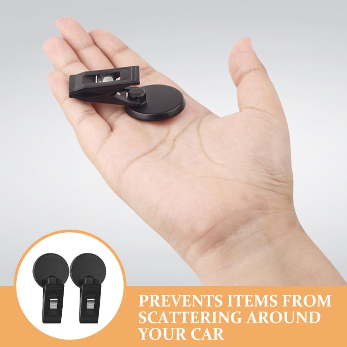 4pcs Car Visor Card Clip for Sunglasses and Eyeglasses, Black image 3