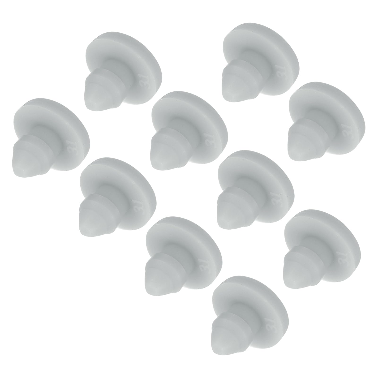 MECCANIXITY 10pcs Silicone Snap in Locking Hole Plugs,3mm/0.1 Inch Mounting Diameter Narrow Groove Width 1.5mm Panel Seal Cover Round for Kitchen Bulkheads Waterproof Sealing Plugs Grey