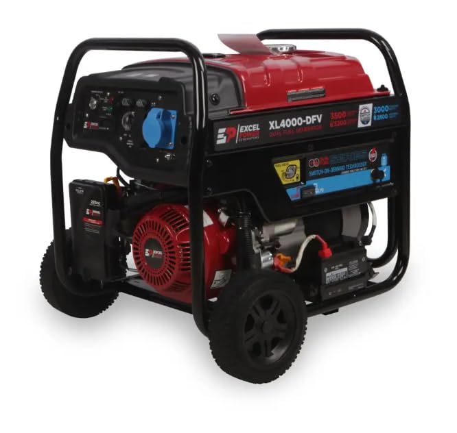 Excel Power 3.5KW Electric Start Open Framed Petrol Generator Recreational Camping And Medium Duty Professional Work 2 Year Warranty