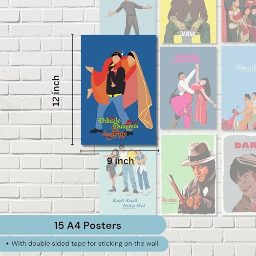 Image of Good Hope Bollywood Posters Set Movie Quotes & Memorable Lines, Perfect for Home Decor Movie Lovers and Fans, wall decoration home bedroom living room Gift Hostel Boys Girls. (Srk)