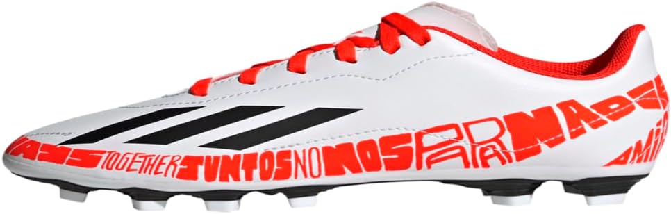 adidas X Speedportal Messi.4 Flexible Ground Soccer Shoe, FTWR White/Core Black/Solar Red, 2 US Unisex Little Kid