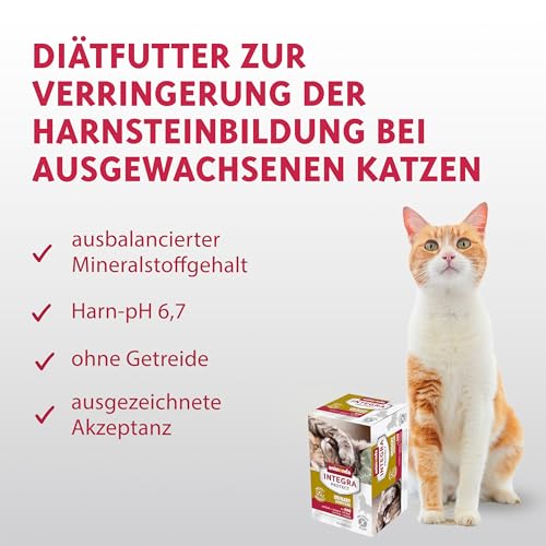 animonda INTEGRA PROTECT Urinary Oxal mit Rind (6 x 100 g), Katzen Diätfutter bei Harnsteinen, Katzenfutter verringert die Bildung von Oxalsteinen, Nassfutter für Katzen ohne Getreide