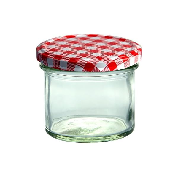 MamboCat 25er Set Sturzglas 125 ml mit Schraub-Deckel Rot kariert I EinmachglÃ¤ser + to 66 Deckel mit Diamant-Zucker-Rezept I VorratsglÃ¤ser konservieren & sterilisieren – Bild 3