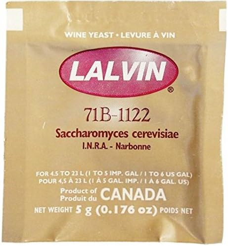 Miniatura 2 de 3 x Lalvin 71B-1122 Levadura de vino estilo Nouveau 0.18 oz Homebrew Fabricación de vino 4.5L-23L